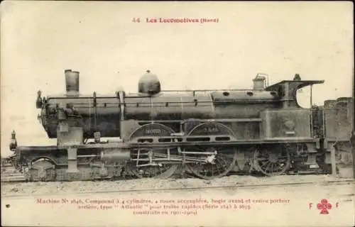 Ak Französische Eisenbahn, Nord, Dampflok Nr. 2646