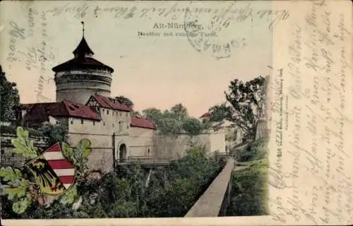 Ak Nürnberg in Mittelfranken, Neutor, runder Turm