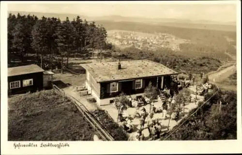 Ak Hahnenklee Bockswiese Goslar im Harz, Krugberghütte, Panorama