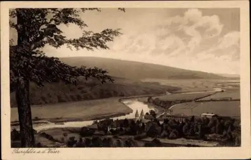 Ak Bursfelde Hann. Münden in Niedersachsen, Panorama, Kirche