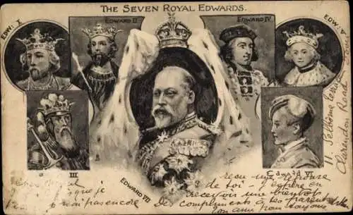 Ak König Eduard VII. von England, Eduard II, Eduard IV, The Seven Royal Edwards