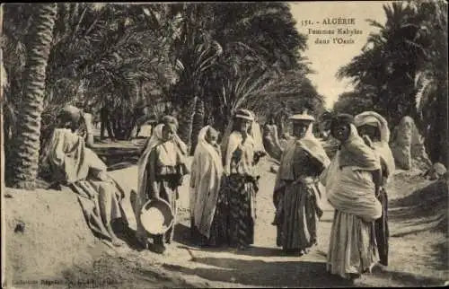 Ak Algerien, Kabyle-Frauen in der Oase