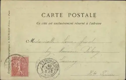 Ak Französische Tracht, Frau mit Kind, Katze