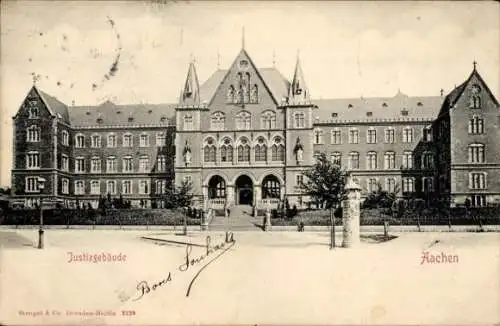 Ak Aachen in Nordrhein Westfalen, Justizgebäude