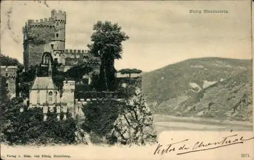 Ak Trechtingshausen am Rhein, Burg Rheinstein