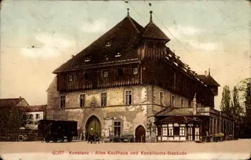 Ak Konstanz Württemburg, Altes Kaufhaus und Konzilium