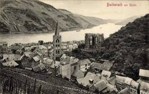 Ak Bacharach am Rhein, Panorama