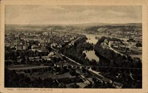 Ak Koblenz am Rhein, Panorama