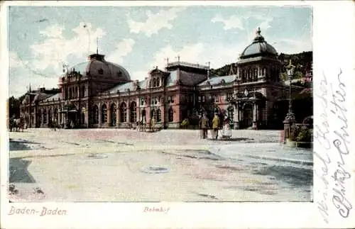 Ak Baden Baden am Schwarzwald, Bahnhof