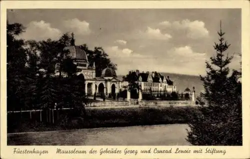 Ak Fürstenhagen Hessisch Lichtenau in Hessen, Mausoleum der Gebrüder Georg und Conrad Lenoir