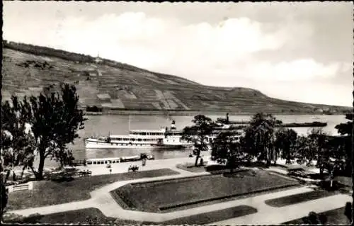 Ak Bingen am Rhein, Rheinanlagen