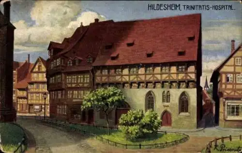 Künstler Ak Priesnitz, K., Hildesheim in Niedersachsen, Trinitatis Hospital