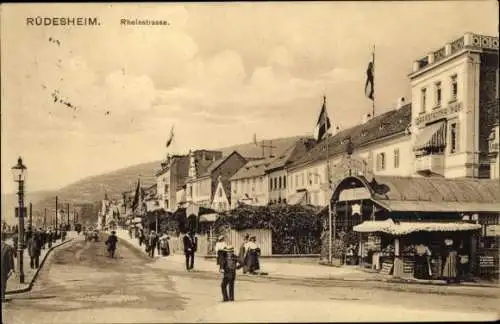 Ak Rüdesheim am Rhein, Rheinstraße, Hotel Darmstädter Hof