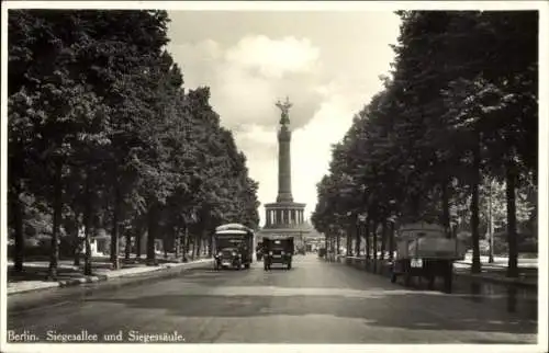 Ak Berlin Tiergarten, Siegesallee, Siegessäule