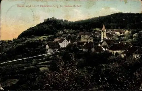 Ak Ebersteinburg Baden Baden am Schwarzwald, Gesamtansicht