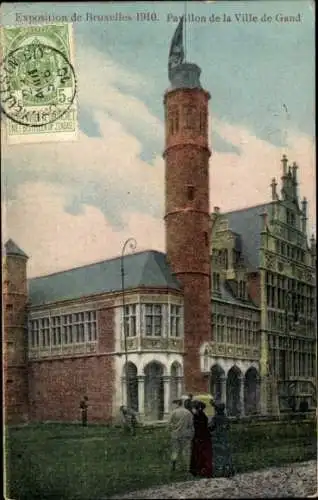 Ak Brüssel Brüssel, Ausstellung 1910, Pavillon der Stadt Gent