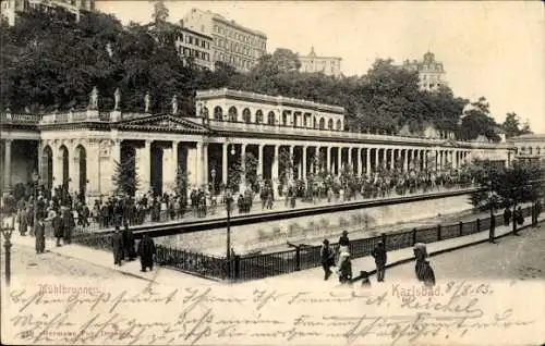 Ak Karlovy Vary Karlsbad Stadt, Mühlbrunnen