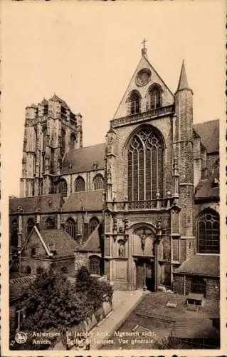 Ak Antwerpen Flandern, St. Jacob´s Kirche