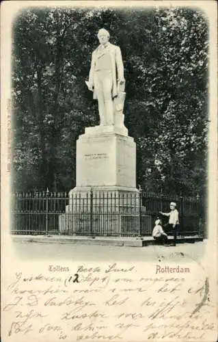 Ak Rotterdam Südholland Niederlande, Denkmal Tollens