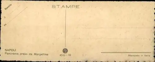 Mini Ak Napoli Neapel Campania, Panorama preso da Margellina
