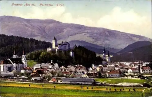 Ak Bruneck Brunico Südtirol, Gesamtansicht, Pustertal