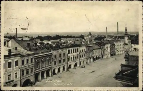 Ak Svitavy Zwittau Region Pardubice, Stadtplatz