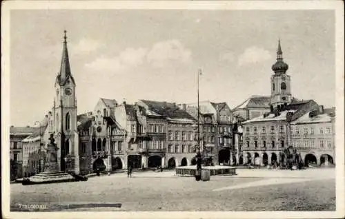 Ak Trutnov Trautenau Riesengebirge Region Königgrätz, Platz, Kirche