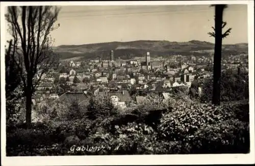 Foto Ak Jablonec nad Nisou Gablonz an der Neiße Region Reichenberg, Gesamtansicht