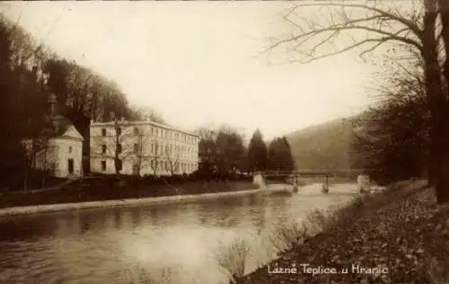 Ak Teplice nad Bečvou Teplitz Bad Region Olmütz, Flusslandschaft