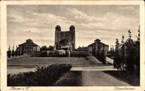 Ak Plauen im Vogtland, Krematorium