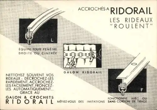 Ak Reklame, Galon und Ridorail Hooks, Paris, Rue du Faubourg Saint Honore 56