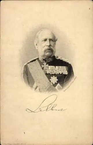 Ak König Albert von Sachsen, Portrait