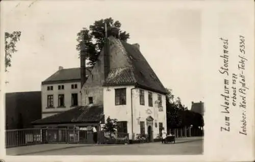 Foto Ak Hansestadt Bremen, Zum Warturm Storchnest