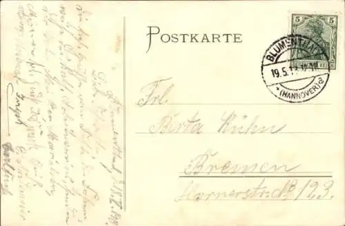 Ak Blumenthal Hansestadt Bremen, Kath. Arbeiter-Verein, Fahnenweihe 18. Mai 1913