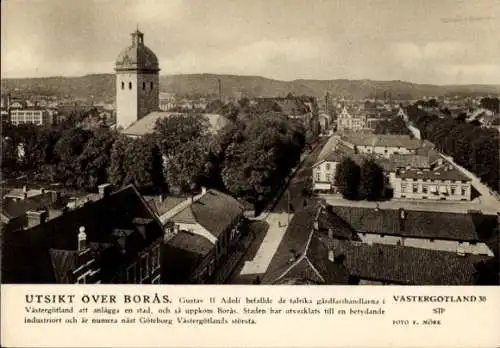 Ak Borås Schweden, Panorama, Luftbild