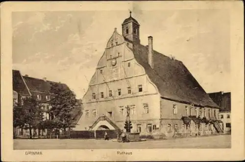 Ak Grimma in Sachsen, Rathaus