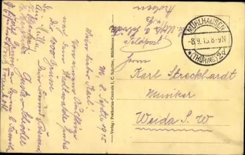 Ak Popperode Mühlhausen in Thüringen, Teilansicht