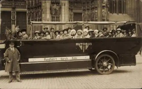 Foto Ak Köln am Rhein, Autobus, Rundfahrt