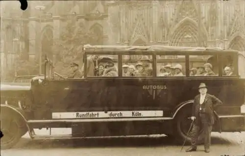 Foto Ak Köln am Rhein, Autobus, Rundfahrt