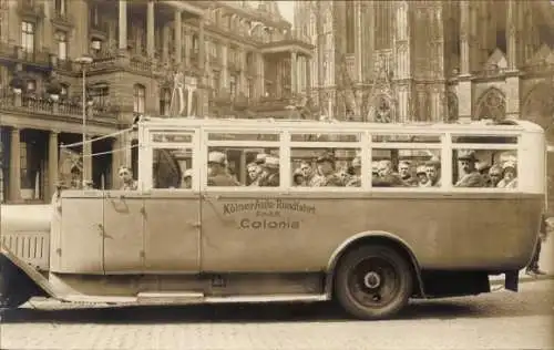 Foto Ak Köln am Rhein, Kölner Auto-Rundfahrt GmbH Colonia, Autobus