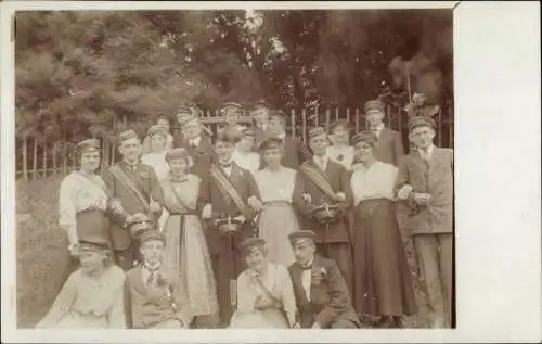 Studentika Foto Ak Studenten und Frauen, Gruppenfoto