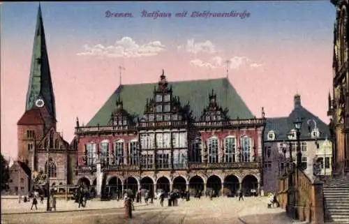 Ak Hansestadt Bremen, Rathaus, Liebfrauenkirche