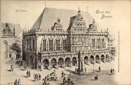 Ak Hansestadt Bremen, Rathaus