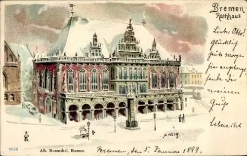 Ak Hansestadt Bremen, Rathaus