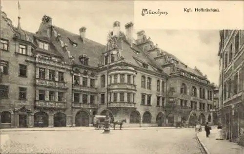 Ak München, königliches Hofbräuhaus, Kutsche