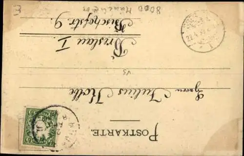 Künstler Ak München, Obelisk, Frauenkirche