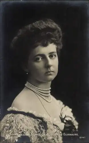 Ak Sophie Charlotte von Oldenburg, Ehefrau Eitel Friedrich von Preußen