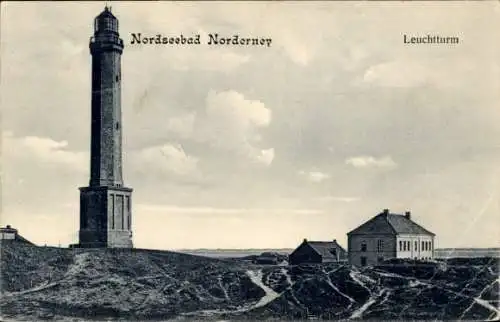 Ak Nordseebad Norderney Ostfriesland, Leuchtturm