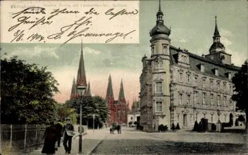 Ak Oldenburg in Oldenburg, Innerer Damm, Lambertikirche, Schloss