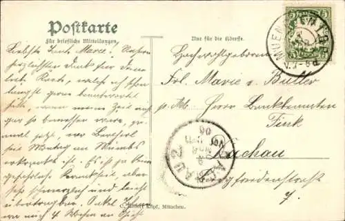 Ak München, Panorama, Frauenkirche